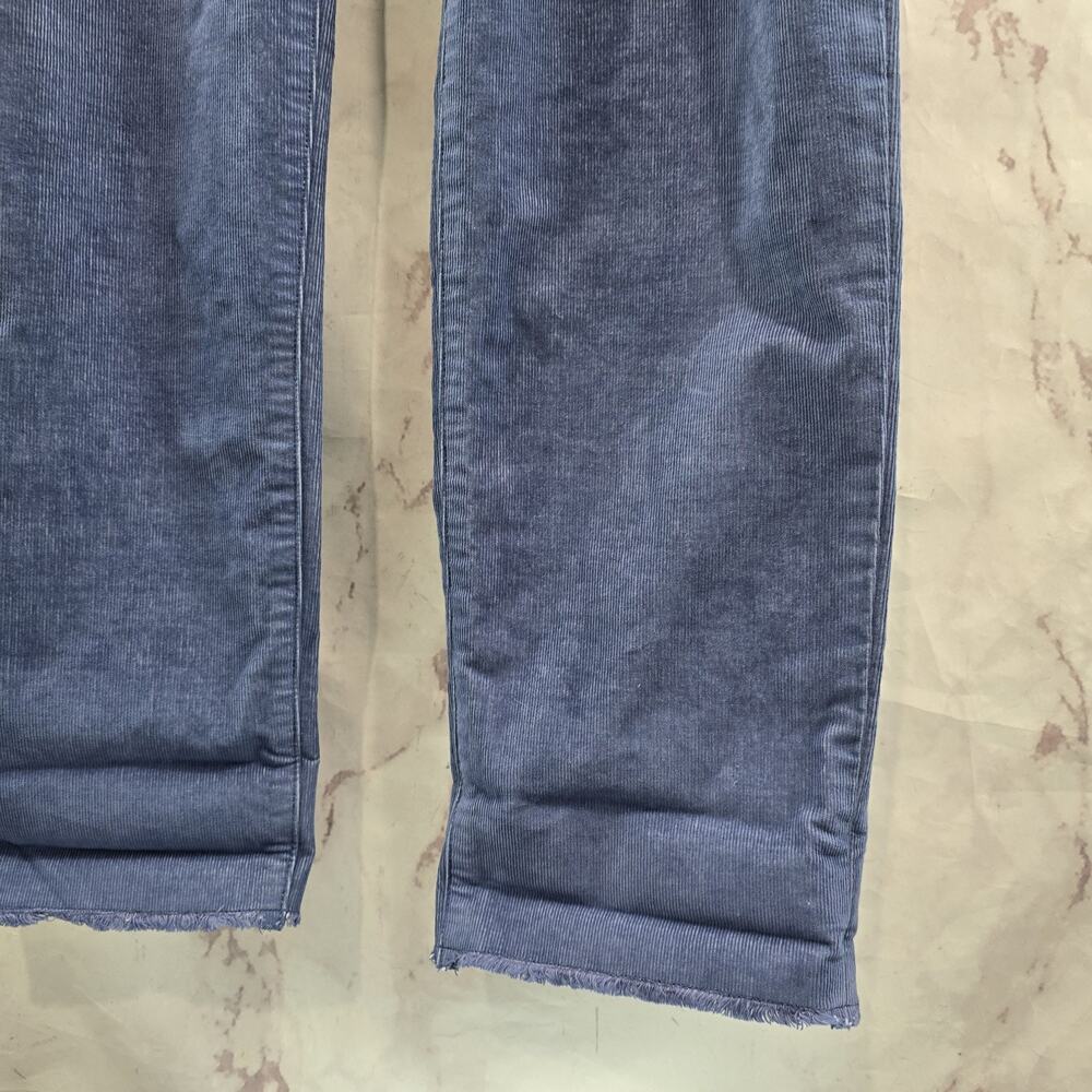 Carve Designs Pants Womens 12 Light Blue Corduroy High Rise Raw Hem Carson - Picture 10 of 13